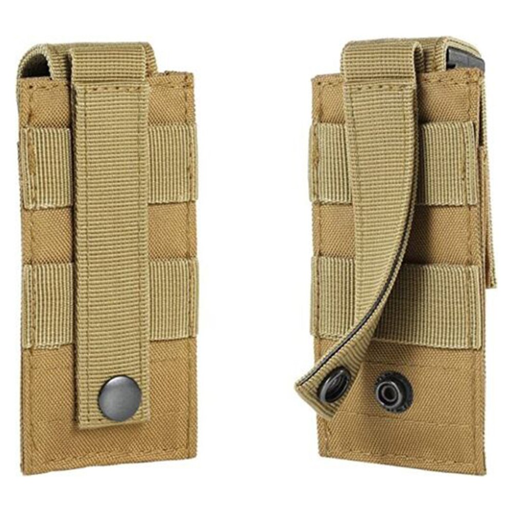 Tactical Molle 9mm Magazine Pouch Single/Double Stack Pistol Mag Bag Holder Case