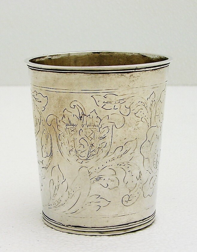 Danish Solid Silver Beaker Cup Hallmarked Andreas Buemann Dated 1799