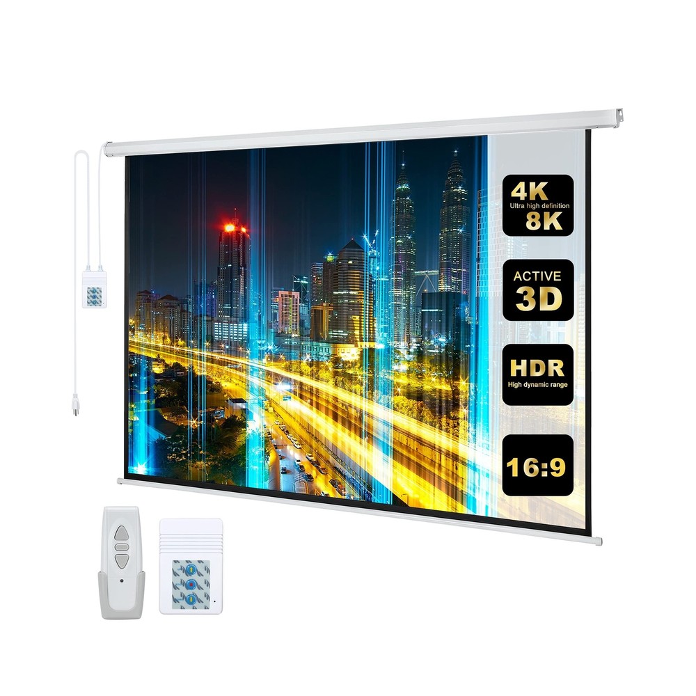 Kayle 110" Motorized Projector Screen Electric Diagonal Automatic Projection ...