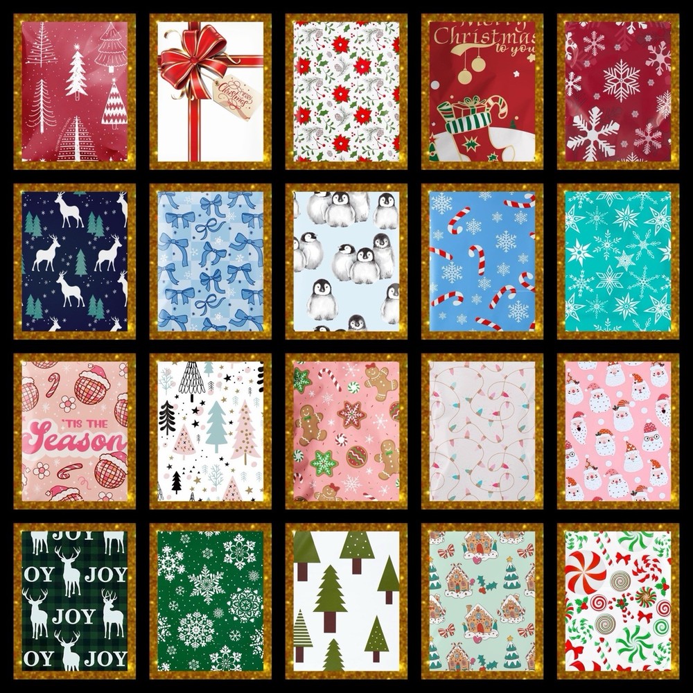 Poly Mailers Christmas Holiday  10x13