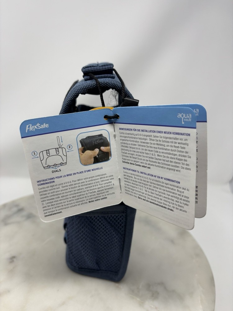 NEW FlexSafe Aqua Vault AntiTheft Portable Safe Slash Resistant Combination Lock