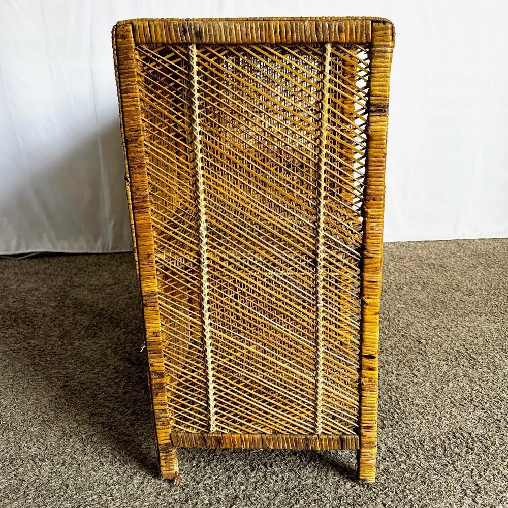 Boho Chic Wicker Wrapped Credenza