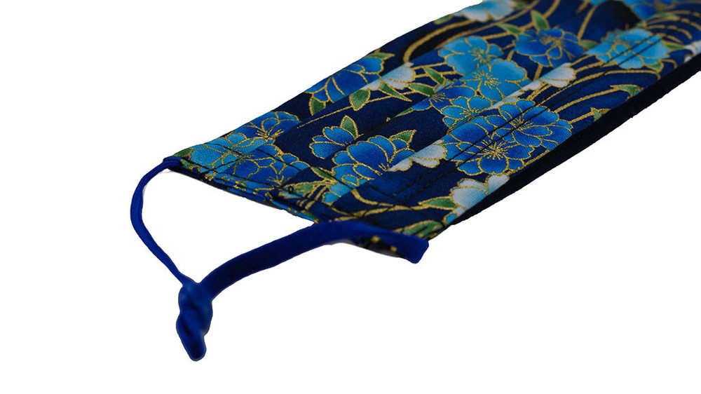 Blue Floral Face Mask