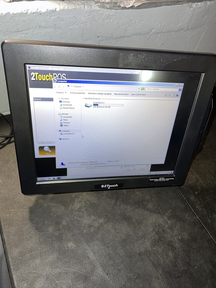 2TouchPOS System Monitor Windows Embedded PosReady7