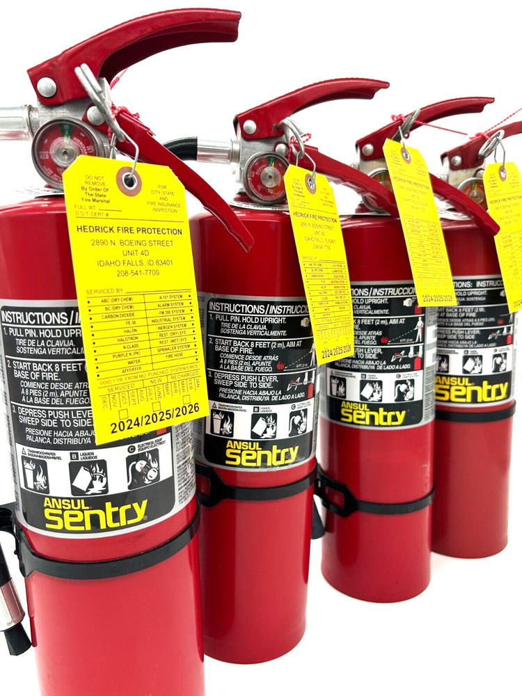 5LB ABC FIRE EXTINGUISHERS (Refurbished)  Set of 4