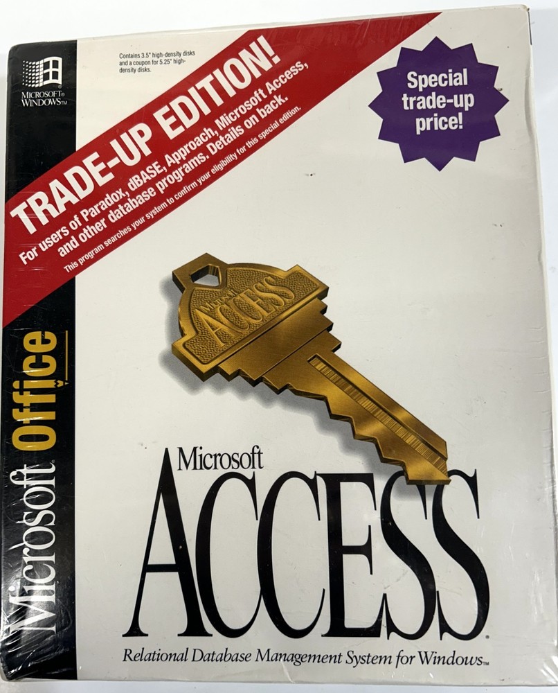 Microsoft Access Vrs 2.0 NIB Never opened