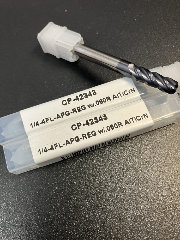 1/4-4FL w/.060R SOLID CARBIDE END MILL