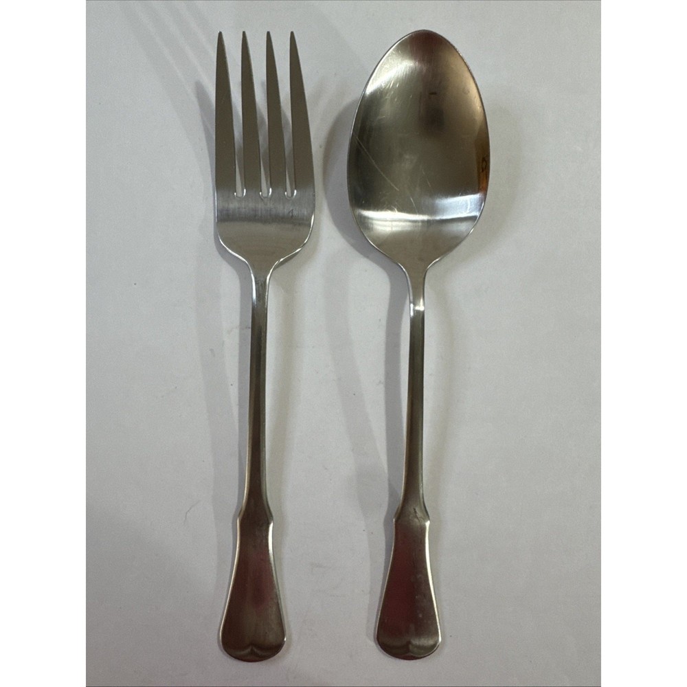Serving Spoon and Fork - Oneida Patrick Henry Community Stainless Flatware