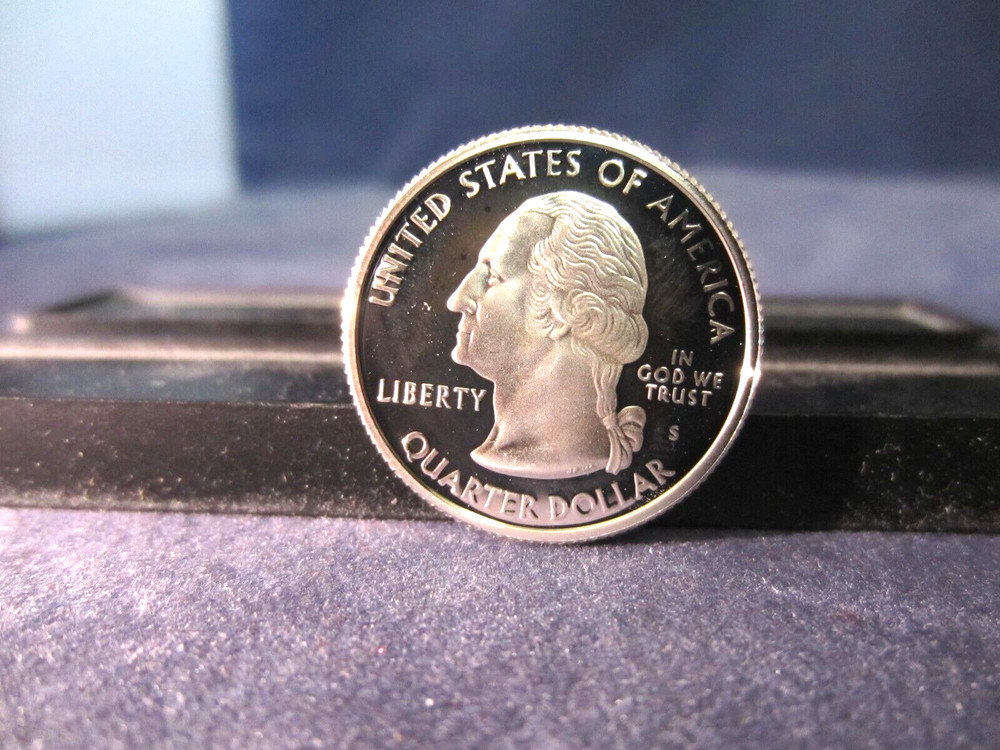2004-S Wisconsin Silver Quarter Deep Cameo Mirror Proof Upper Grading Range-