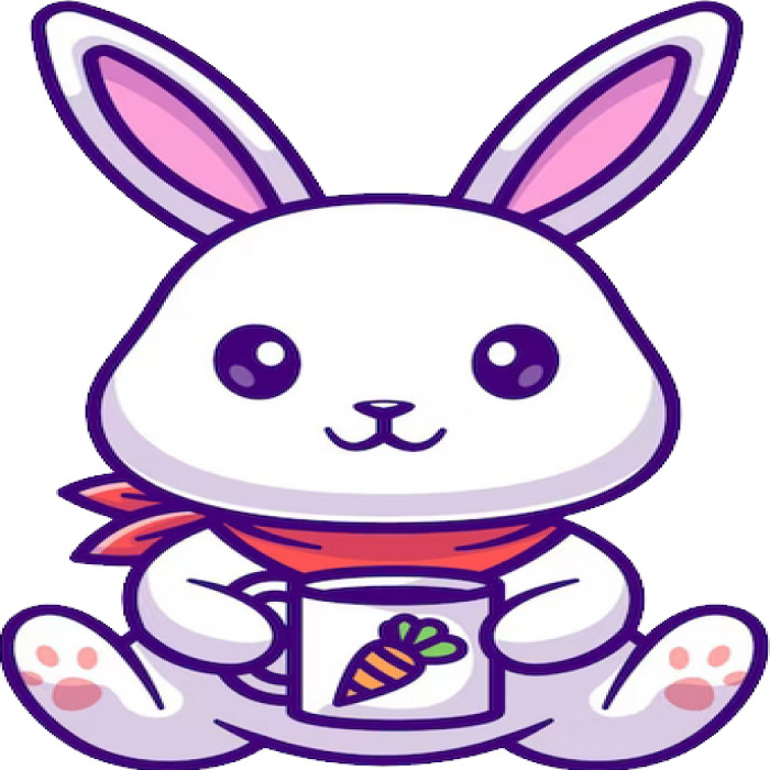 30 Custom Coffee Bunny Personalized Address Labels