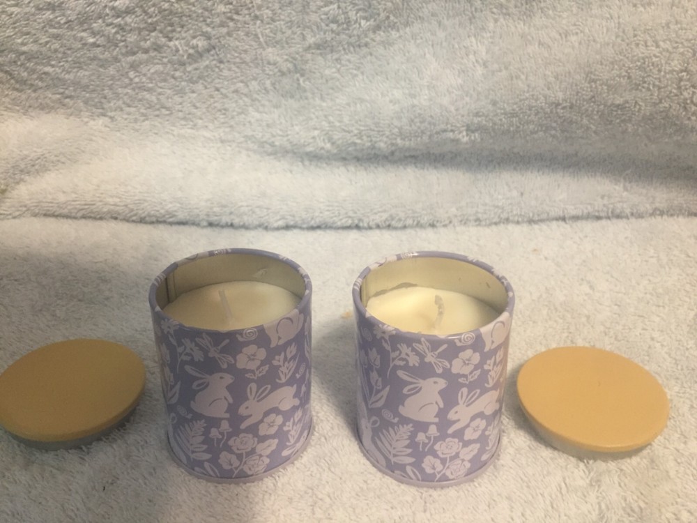 Bunny Rabbit Easter Set Of 2 Candles Lilac Fields Each 3 Oz.