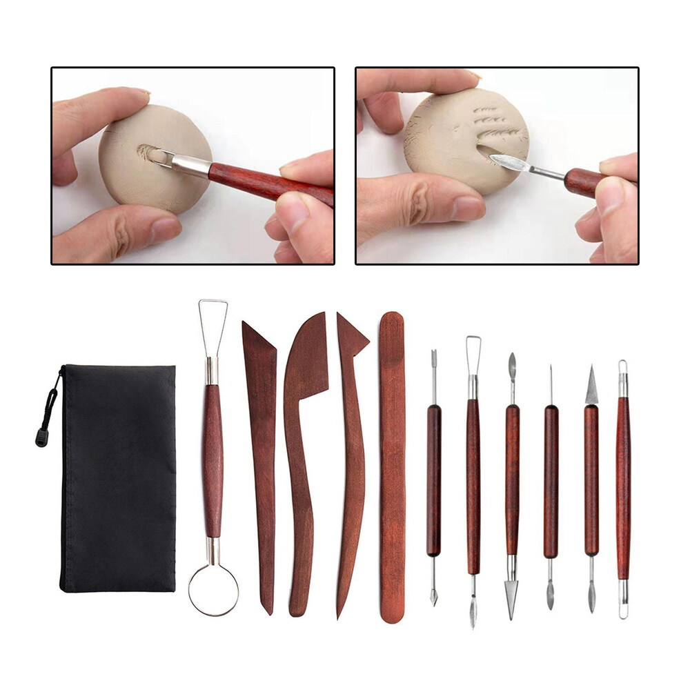 12pcs Clay Sculpting Tools Ceramic DIY Pottery Carving Tool  for Beginners