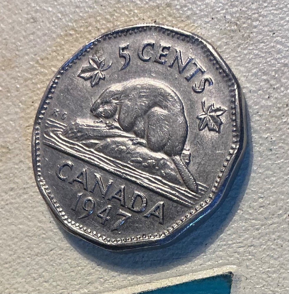 1947 DOT CANADA 5 CENT, Scarce