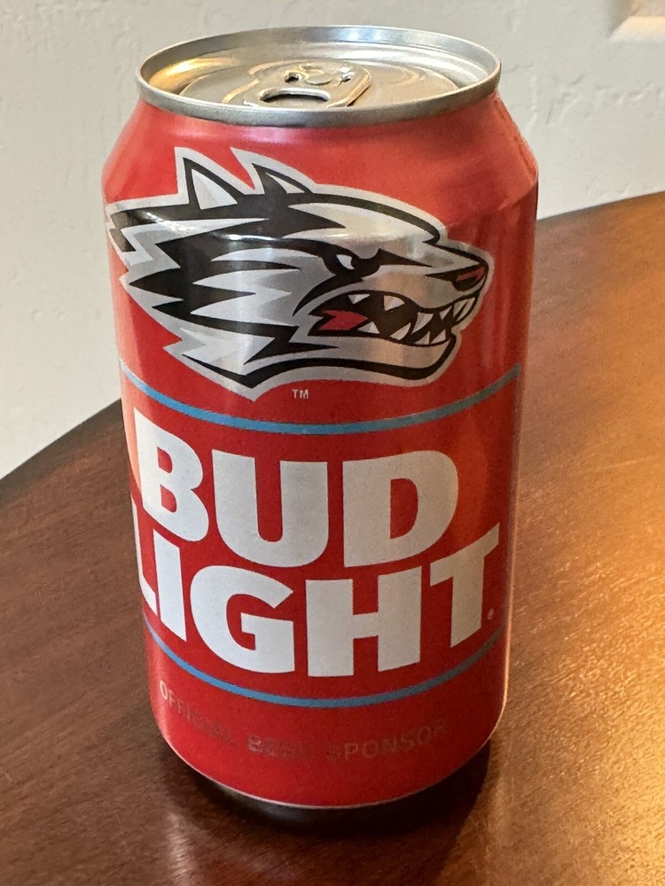 New Mexico Lobos Bud Light - limited edition empty Beer Can - Bottom Opened
