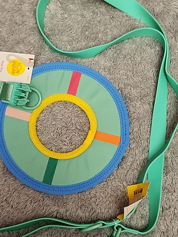Sun Squad Leash and Adjustable Harness w/Toy, Multi-Color, Size Large