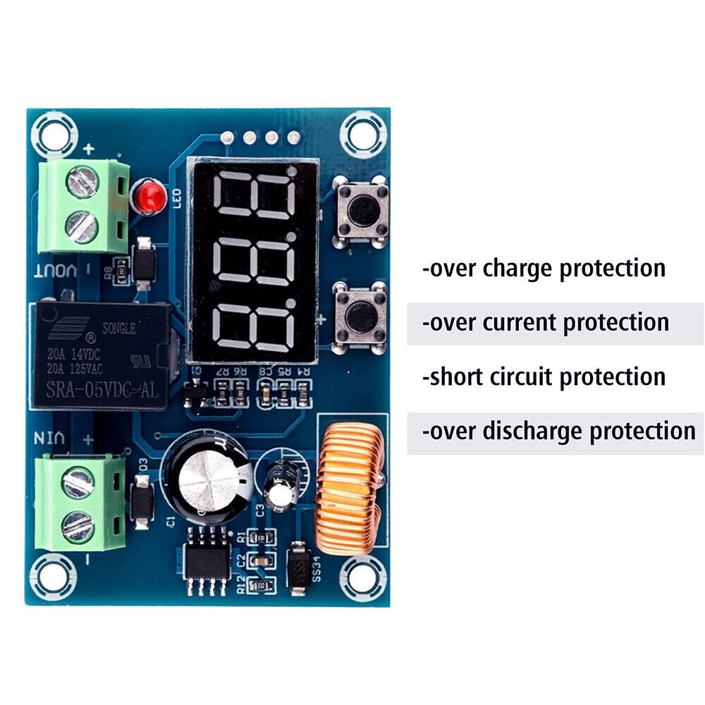 2PCS Digital Low Voltage Protector Disconnect Switch Over-Discharge Protection