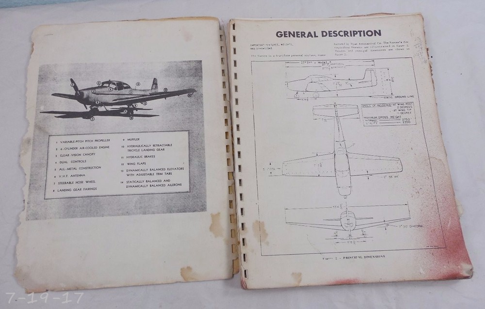 Original 1st Edition A 1951 Navion Service Manual