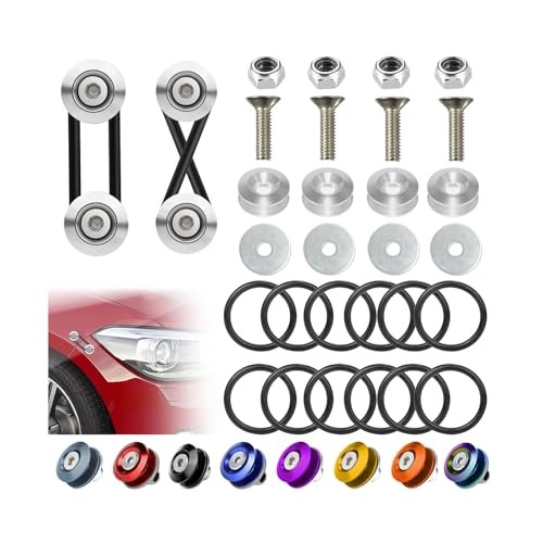 Universal Bumper Clips, Front Rear Bumper Quick Release Kit, Bumper 2set Silver