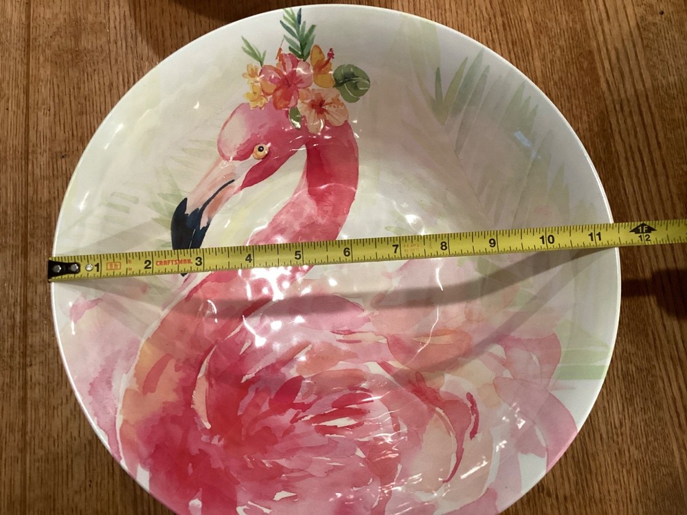Flamingo Serving Bowls. 2 Large, 10 Small