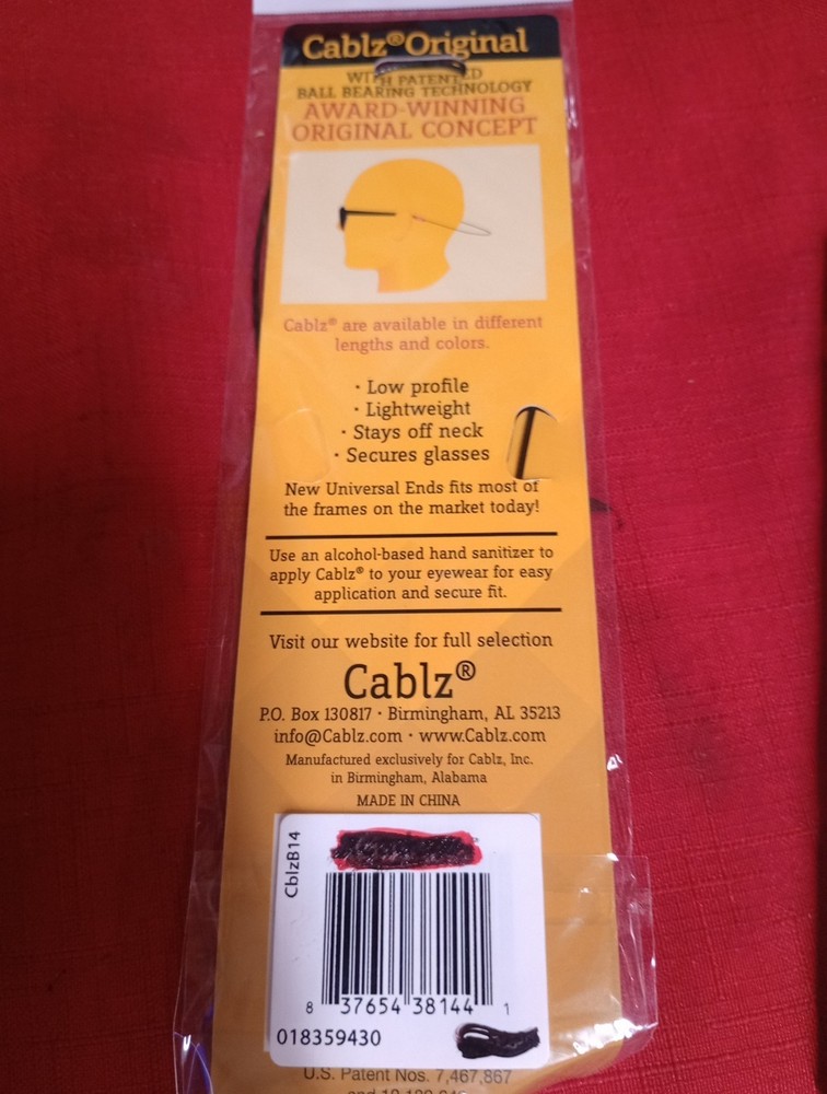 Cablz Original Non Adjustable 14" Eyewear Retainer