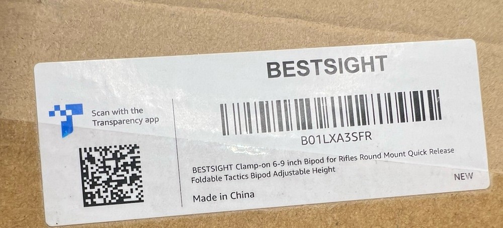BESTSIGHT Clamp-on 6-9” Bipod for Rifles Round Mount Quick Release Foldable
