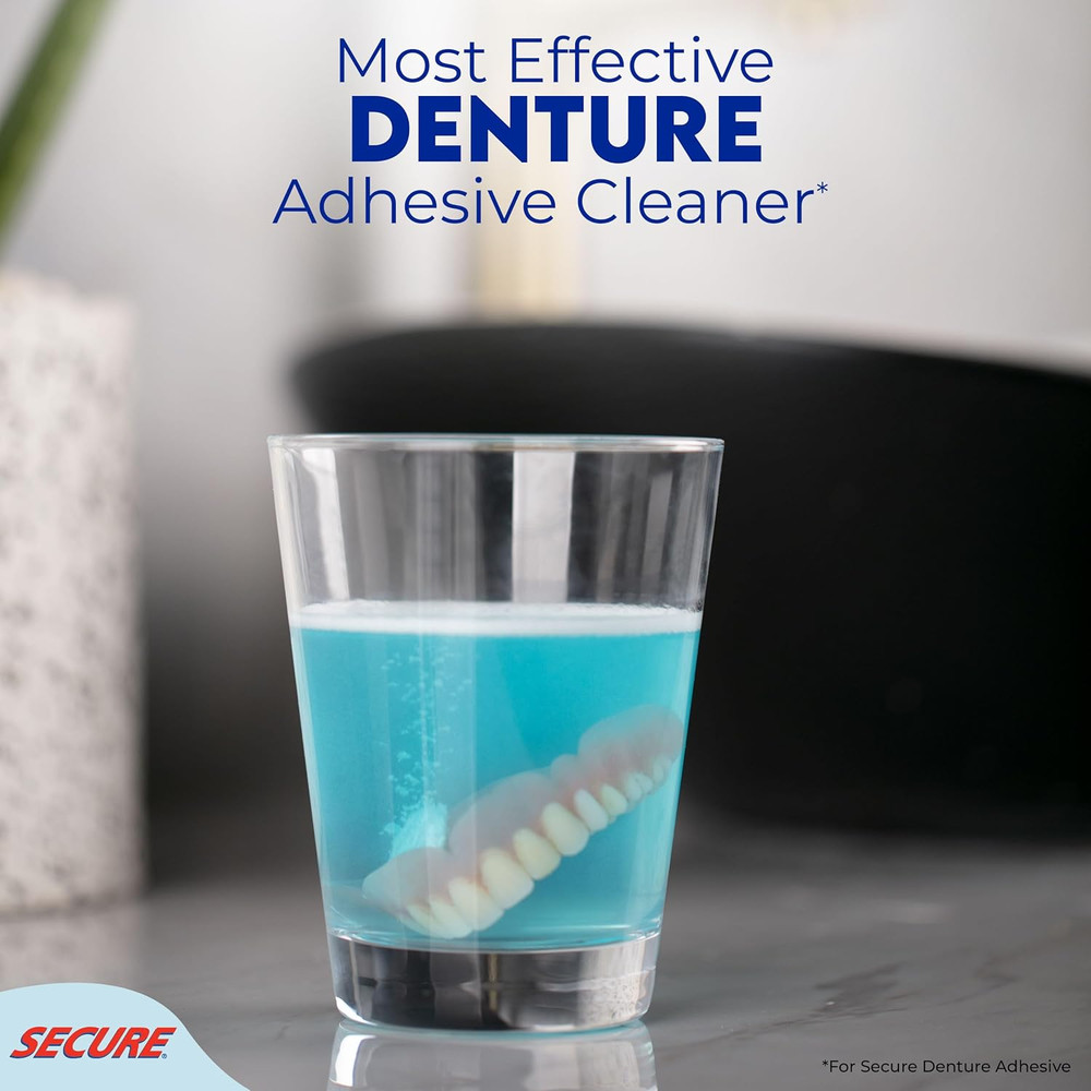 Secure Daily Cleansing Tablets - Ph 9 Formula Thoroughly Cleans Dentures - FSA