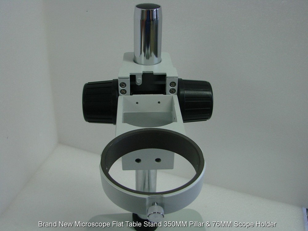 Brand New Microscope Flat Table Stand 350MM Pillar & 76MM Scope Holder