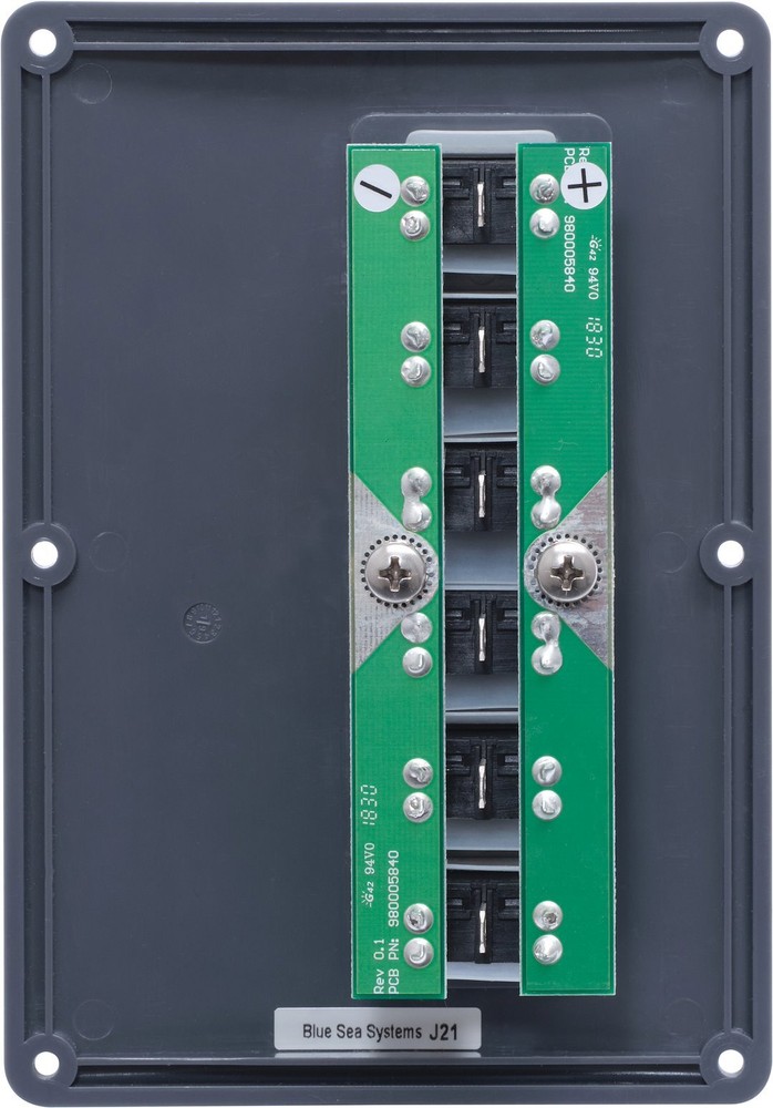 BLUE SEA PANEL SWITCH H2O CB 6POS GRAY- 4322-BSS