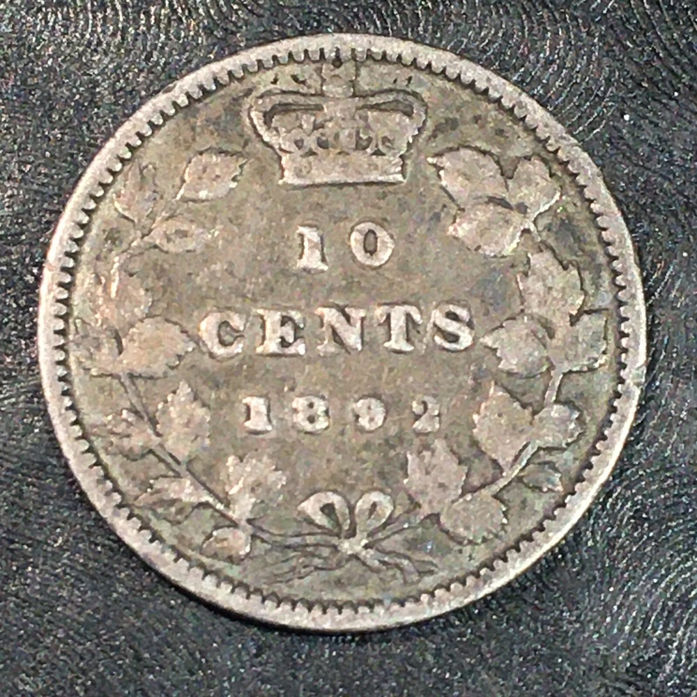 1892 Canada Dime 10c Silver - High Quality Scans #Q921