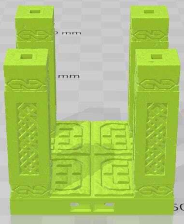 2x2 Pillars - Dwarven Kingdom - Pathfinder - Dungeons & Dragons -RPG- Tabletop-T