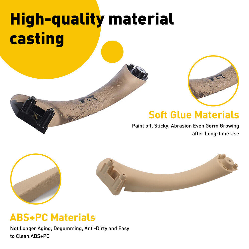 Left Right Outer Inner Door Panel Handle Pull Trim Cover For BMW E90 E91 328i M3