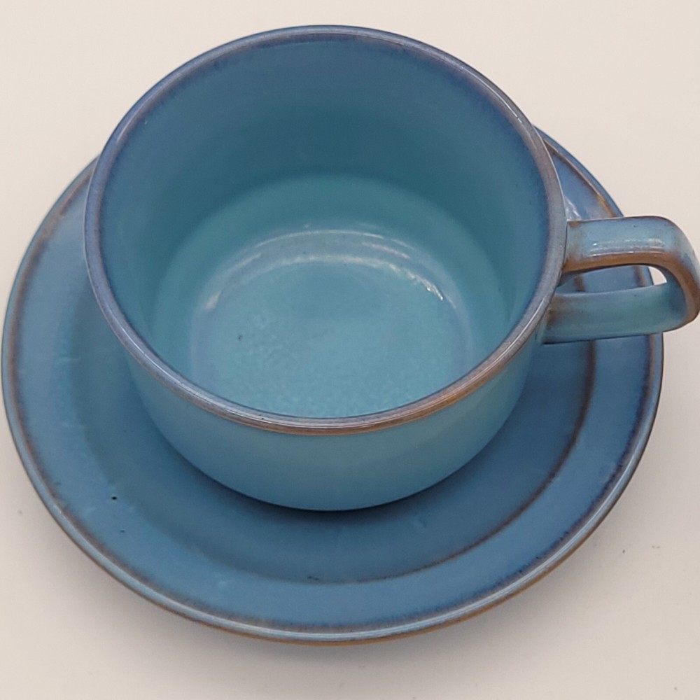 Pair Cups w/Handle & Saucers, Unknown Mark, Possible Chinese