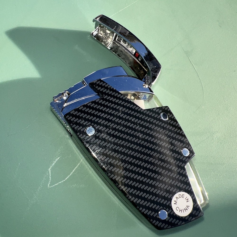 Tornado Single Flame Torch Cigar Lighter - Carbon Fiber Style
