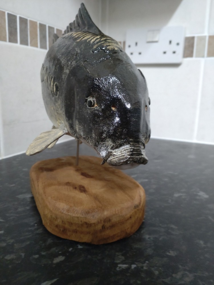 Carp Fishing, linear Carp statue