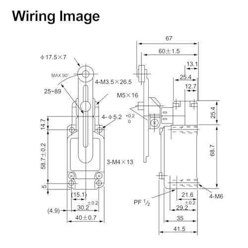 Adjustable Rotary Roller Lever Limit Switch WLCA12-2-Q Momentary 380V 10A