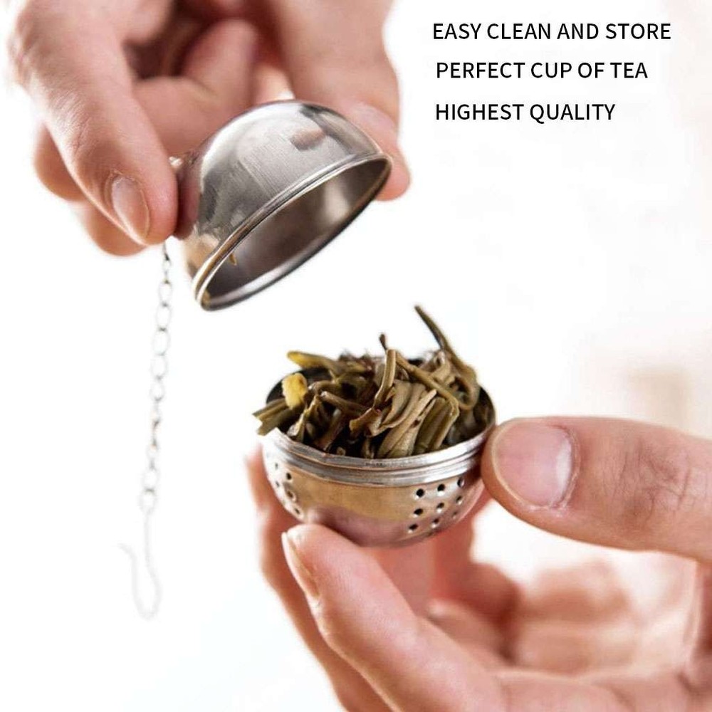 3 Pcs Tea Infuser Ball Mesh Loose Leaf Strainer Stainless Steel Secure Locking