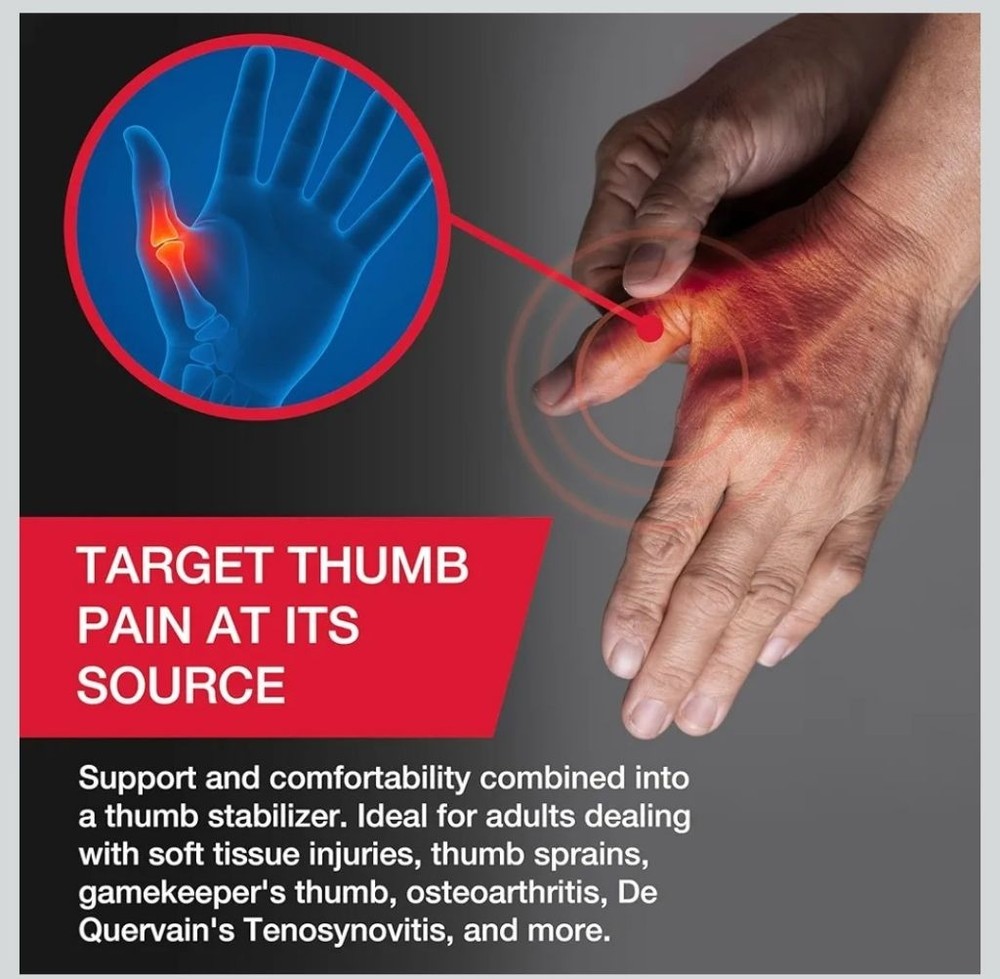 Men's Mueller Black Thumb Stabilizer One Size New