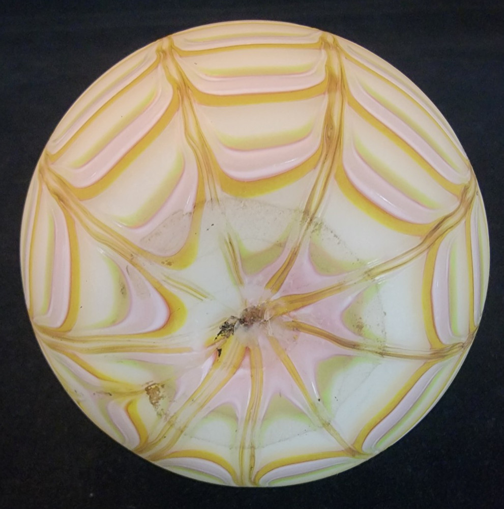 Hand Blown Cruet - Pink / Green / Peach - Pulled Design
