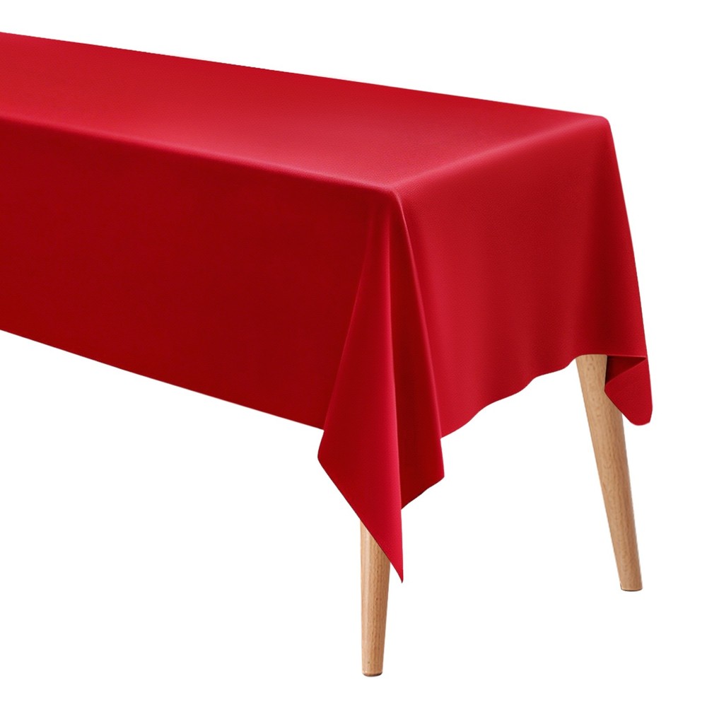 140x220cm Rectangle Tablecloth, Thickened Polyester Table Cloth Red