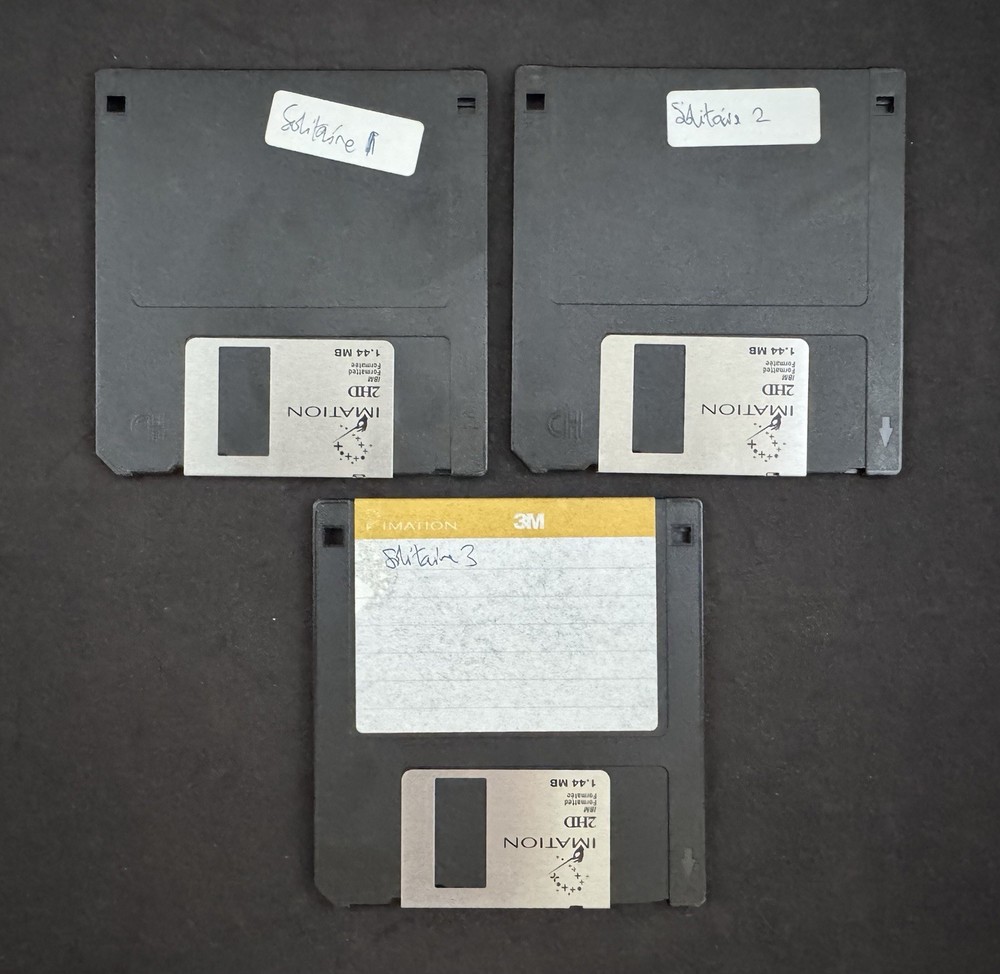 Vintage Solitaire 1, 2 & 3 Floppy Disk
