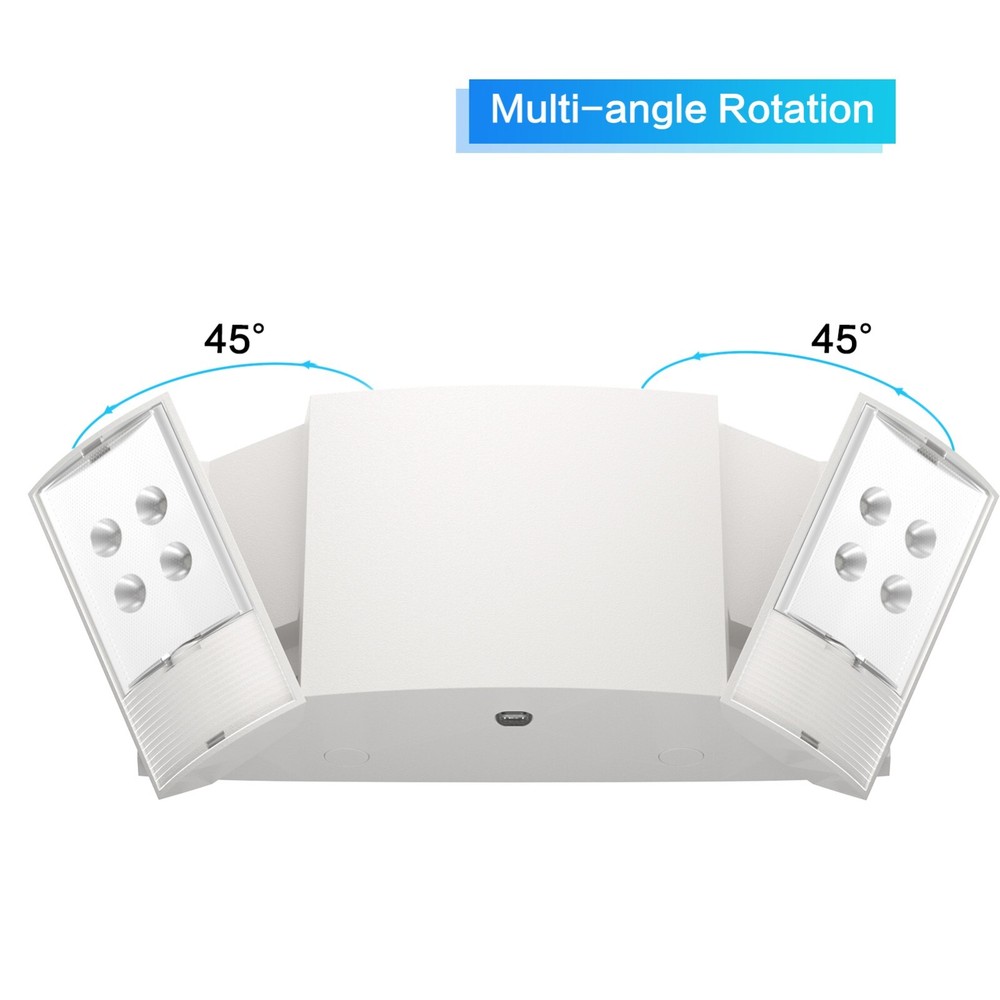 UL Listed Led 6 Packs Emergency Light Led Commercial Emergency Exit Signs Set.