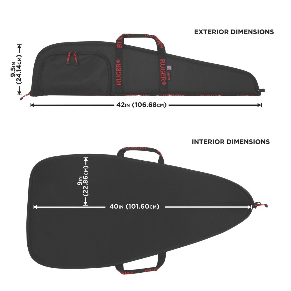 Ruger® 40" Rifle Gun Case, Black