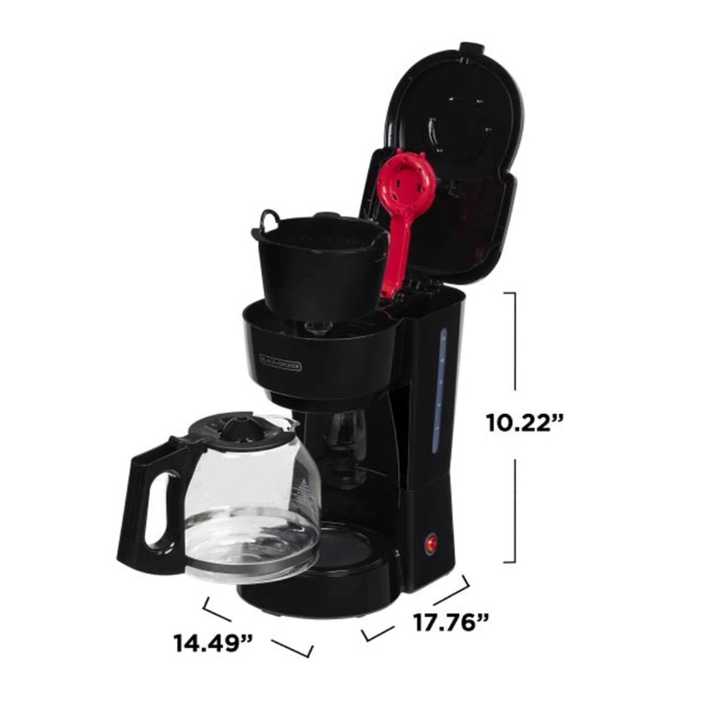 BLACK+DECKER 12-Cup Drip Coffee Maker with Easy On/Off Switch