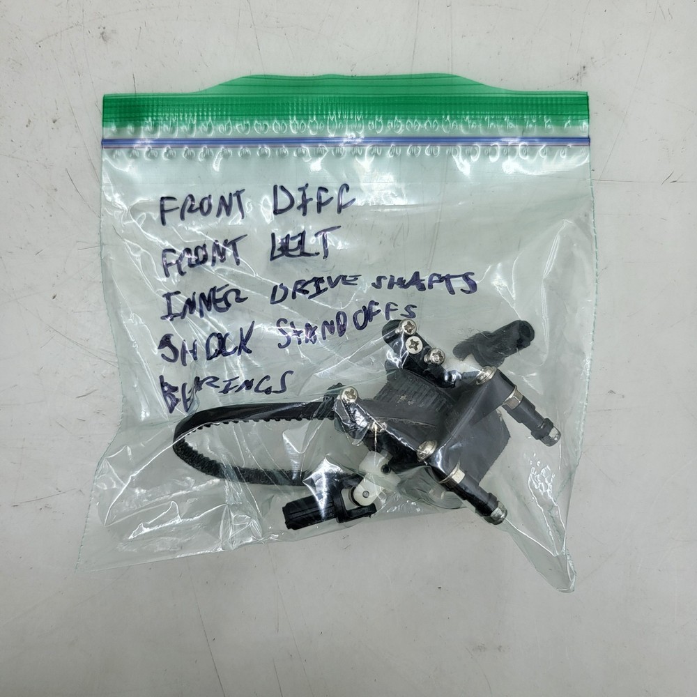 Traxxas 4-Tec Nitro 3.3 front diff, case, belt, driveshafts, shock standoffs