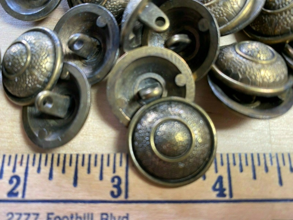 metal buttons bronze dome 6 pcs 7/8" - 23mm