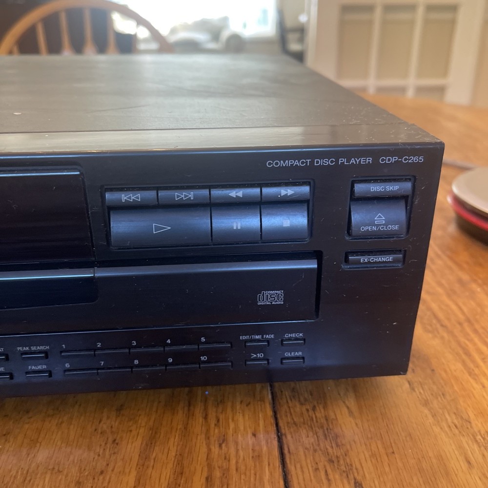 Sony CDP-C265 5-Disc CD Changer Player - No Remote - Tested