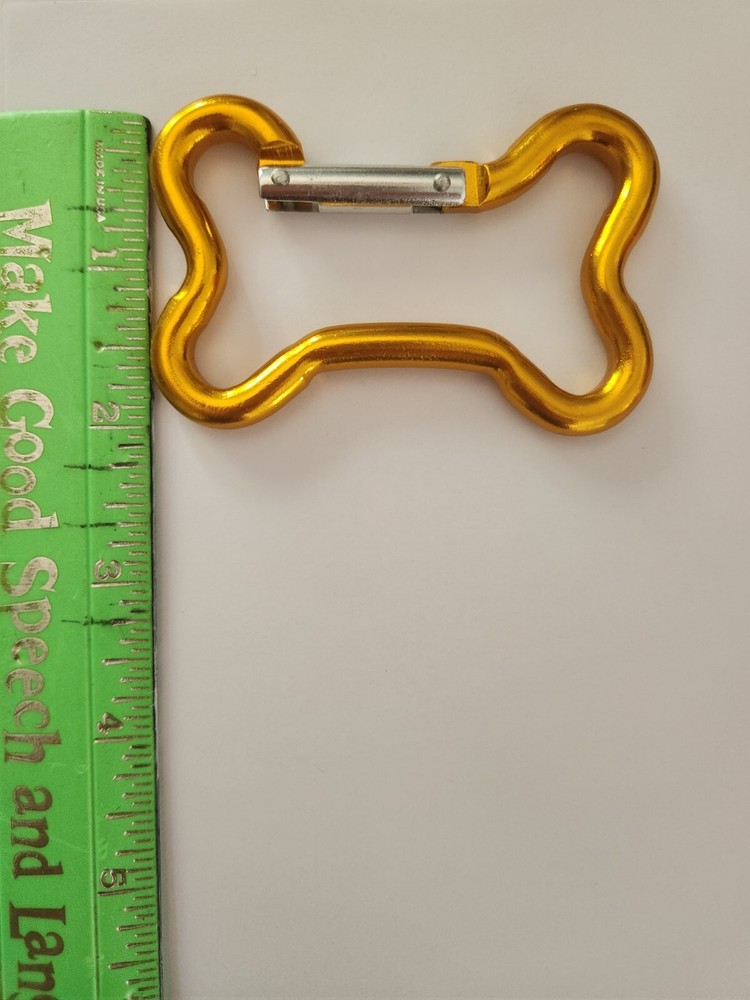 4 Silver Dog Bone Shaped Carabiner