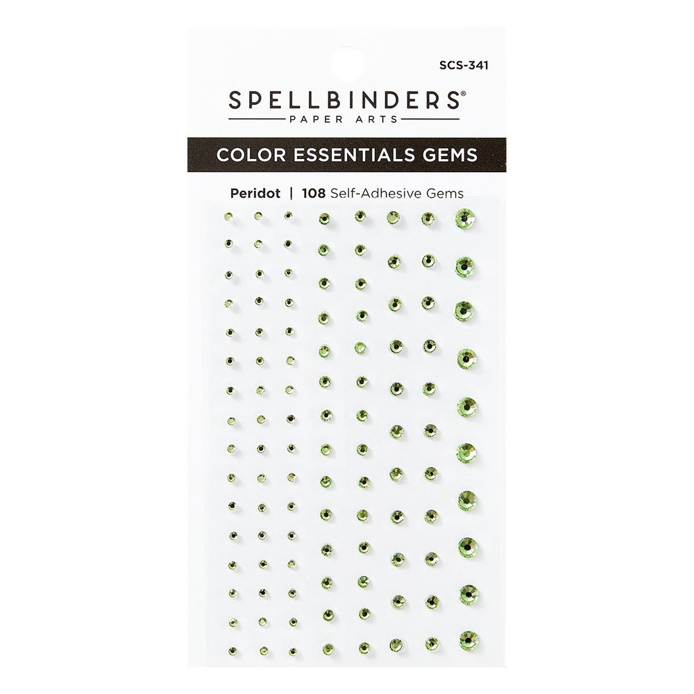 Spellbinders Color Essentials Gems 108/Pkg-Peridot