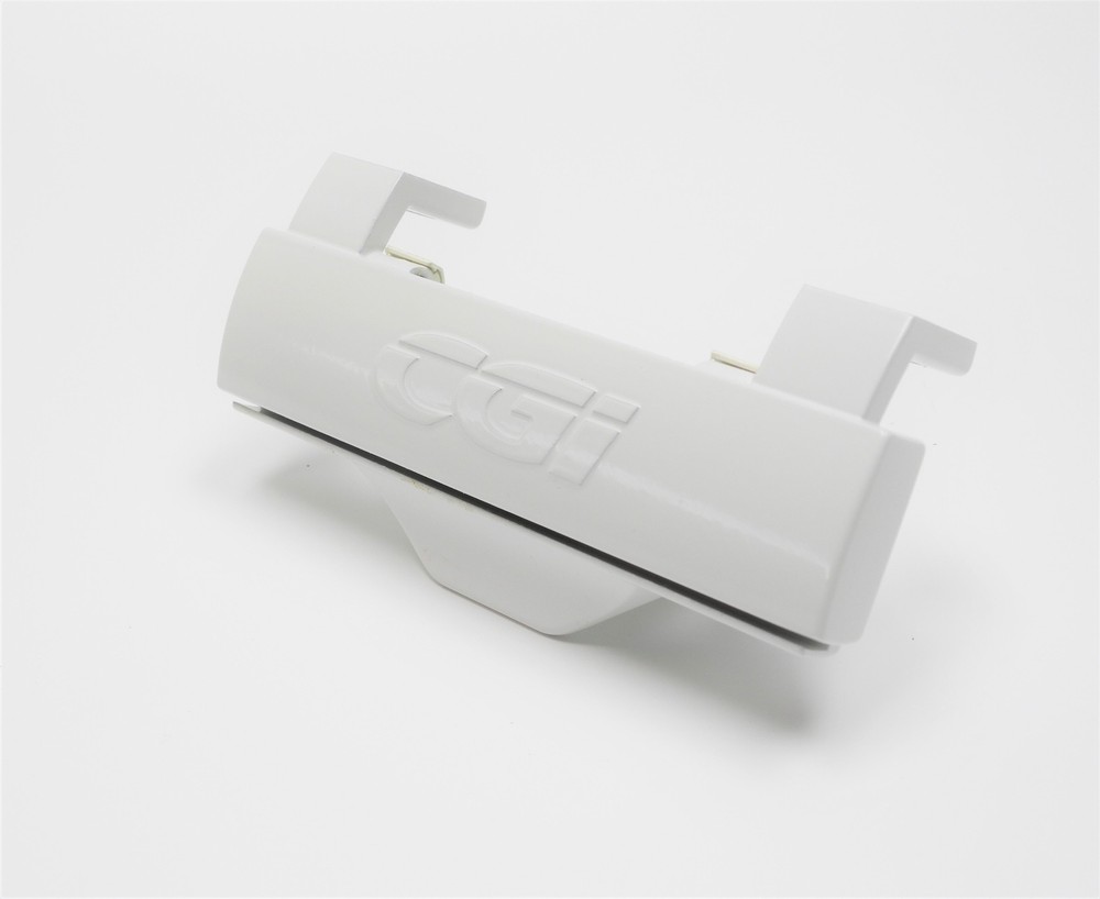 CGI 632-W Egress Window Latch Lock Handle WHITE w/ CGI Logo