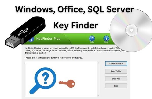 Computer System Key Finder - Find Keys with Bootable USB or Disc on a Broken PC